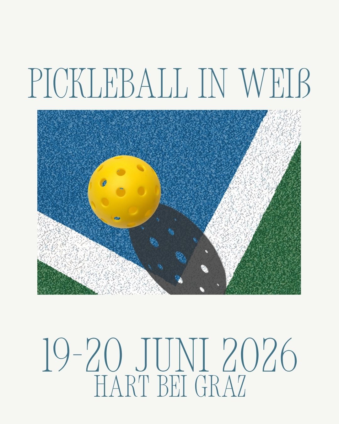 Pickleball in Weiß weekend 2026